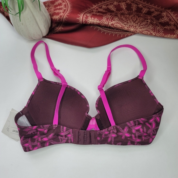 Auden Bra The Everyday Lightly Lined Demi Pink Floral Size 32B NWT - Picture 4 of 8